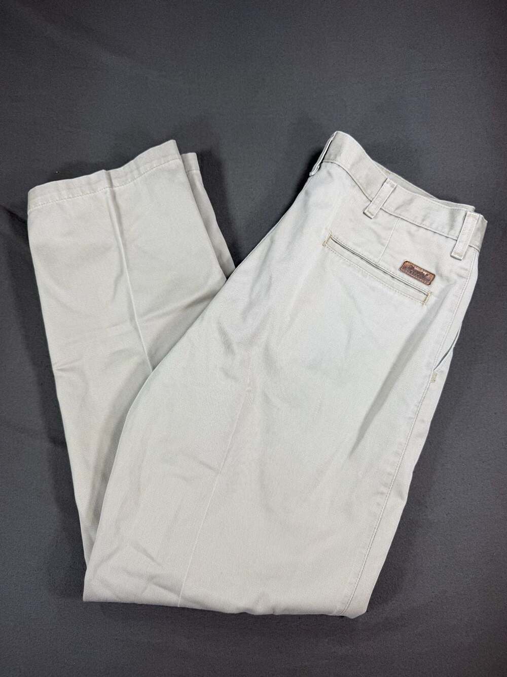 Wrangler Mens Pleated Khaki Chino Pants Size 34x30